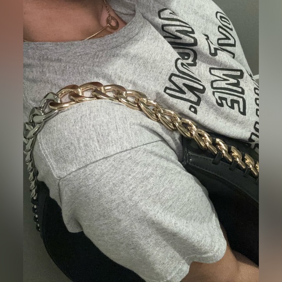 Akira Black mixed metals chain bag - Picture 8 of 10